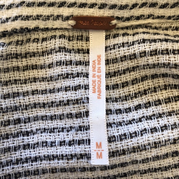 Free People Black and White Striped Blouse - Picture 4 of 4